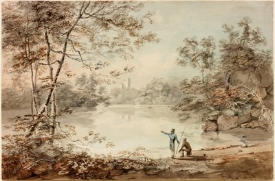 Anglers on the Tyne at Bywell by Luke Clennell
